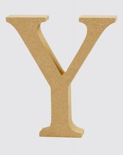 3D Wooden Y Alphabet Letter Free Standing Hanging MDF Decorate Personalise 8cm