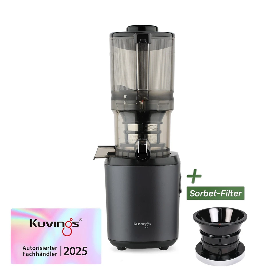 Kuvings AUTO6 Entsafter Saftpresse Slow Juicer Gun Metal aus Retoure