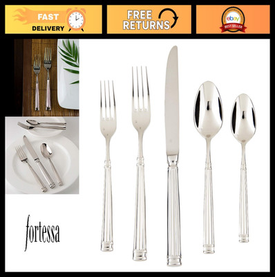 18/10 Stainless Steel Flatware Set - 5 Piece Place Setting, Knife, Forks, Spoons