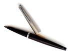 1960s Black Parker 45 fountain pen chrome trim with extra new nib (F) — photo 4