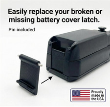 2-PACK Uniden SDS100 Carbon Fiber Battery Door Clip Lock Latch with Hinge Pins