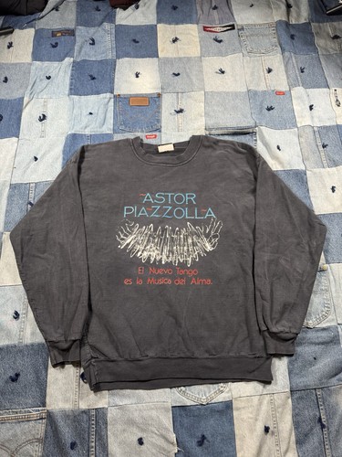 Vintage Astor Piazzolla Tango Music Long Sleeve Crewneck M