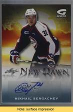 2016 Leaf Genesis New Dawn Platinum /10 Mikhail Sergachev #ND-MS3 Auto READ 06ie