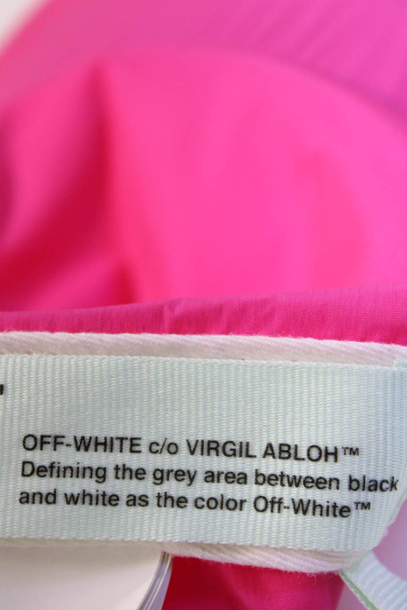 Off White Womens Solid Adjustable Baseball Cap Pi… - image 13