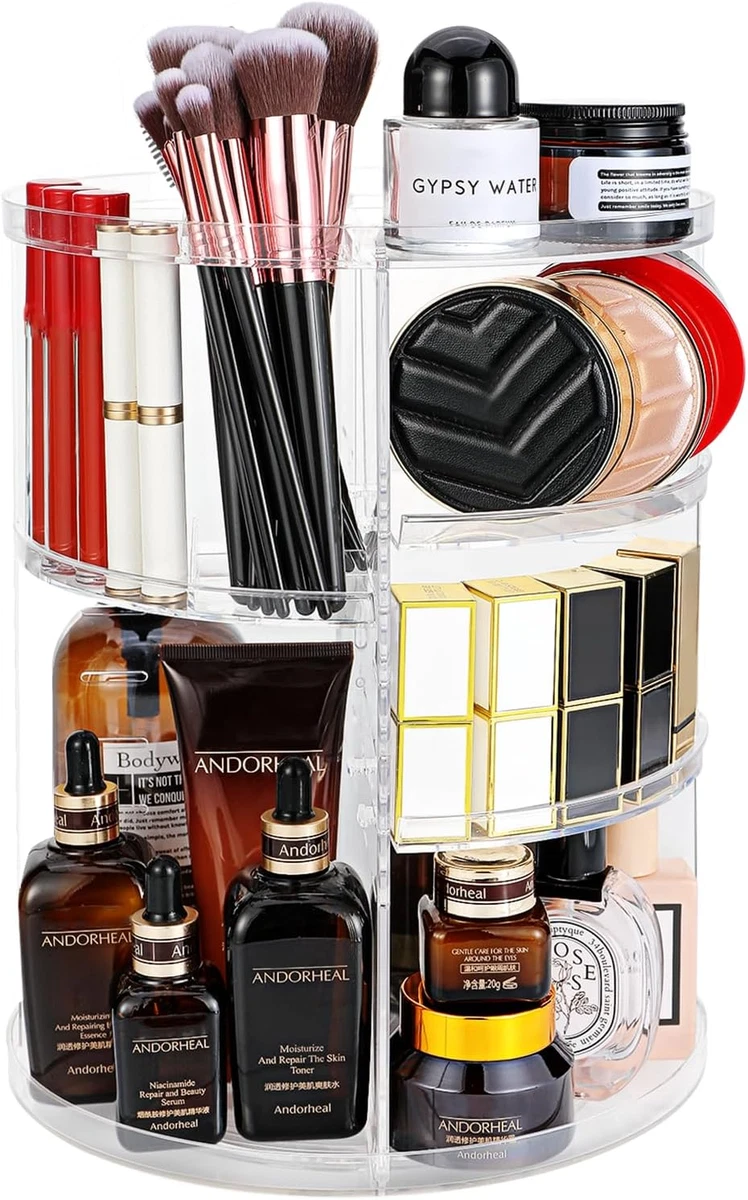 Beauty Case Da Viaggio Trasparente TSA - Set Completo Per Il Trucco Con Astuccio Pennelli E Custodia Spugna In Silicone