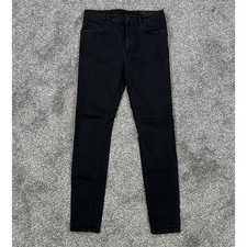 AllSaints Stilt Skinny Fit Jeans Jet Black Denim Womens 30 Casual Work Office