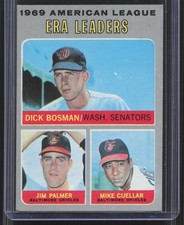 1970 Topps #68 1969 American League ERA Leaders (Bosman / Palmer / Cuellar)