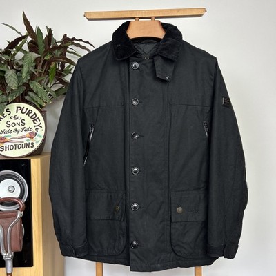 Barbour x Land Rover (M) Keenshaw Wachsjacke schwarz sportlich Country Mantel