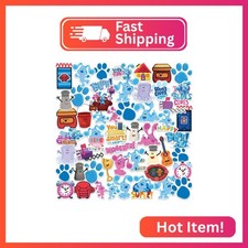 Blue s Clues 50ct Vinyl Large Deluxe Stickers Variety Pack Die Cut Cartoon Dec