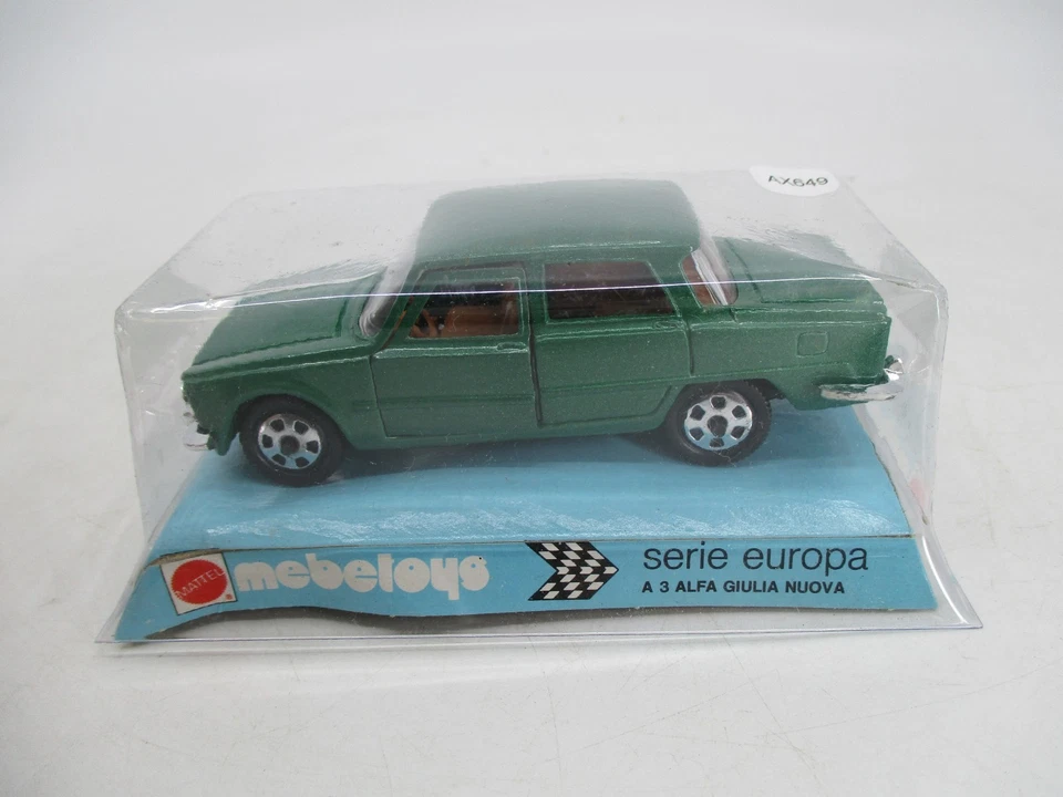 AX649 MATTEL MEBETOYS SERIE EUROPA 1/43 1:43 ALFA GIULIA NUOVA VERT REF A3 - Photo 4/4