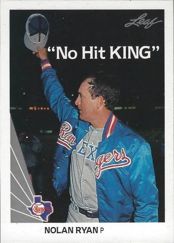 1990 Leaf NOLAN RYAN No Hit King Card Rangers HOF