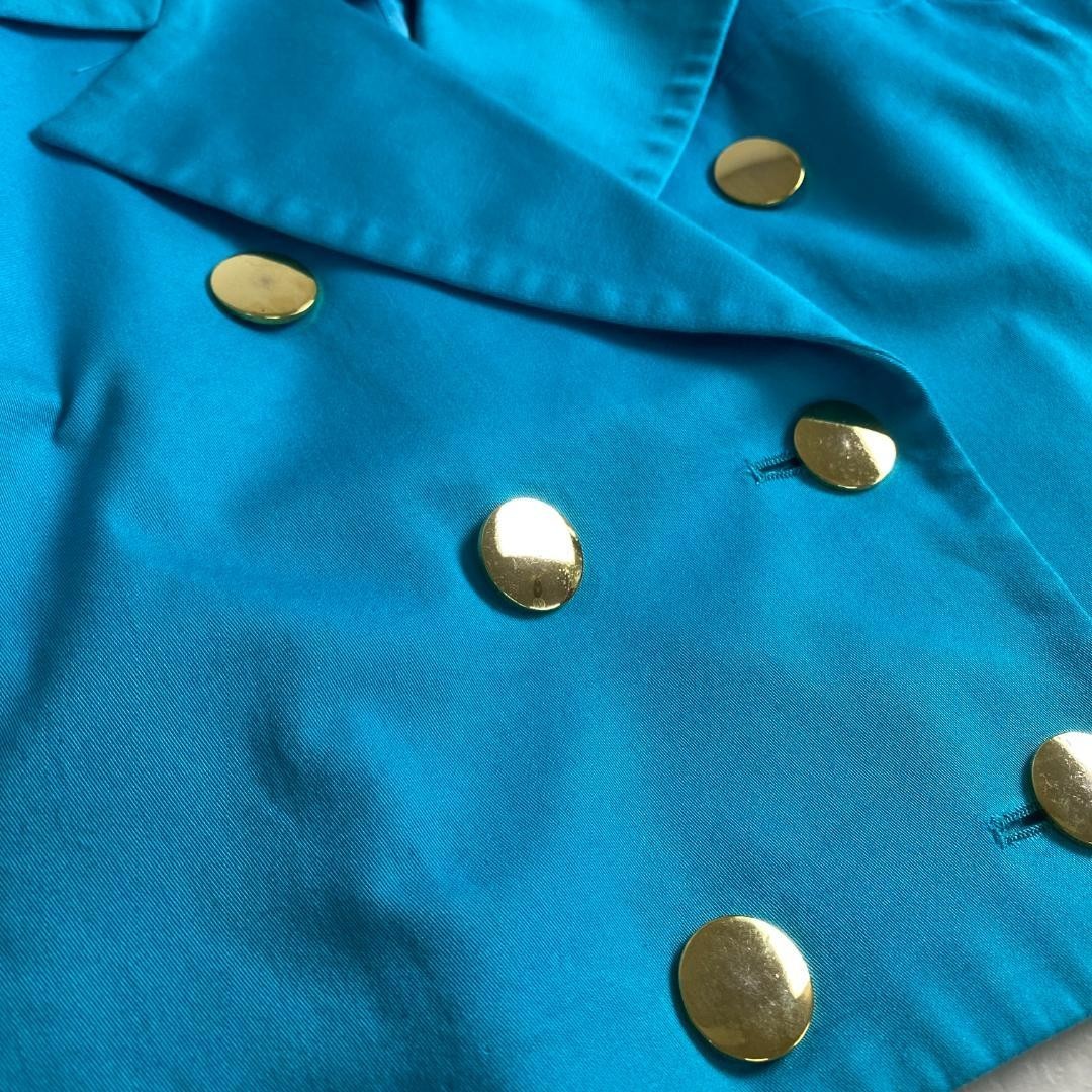 W3501 Giacca Yves Saint Laurent Bottoni Oro Doppiopetto Lunghezza Ritagliata 