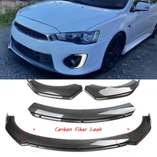 Car Front Bumper Lip Spoiler Splitter Kit Carbon Fiber Style For Mitsubishi Lan