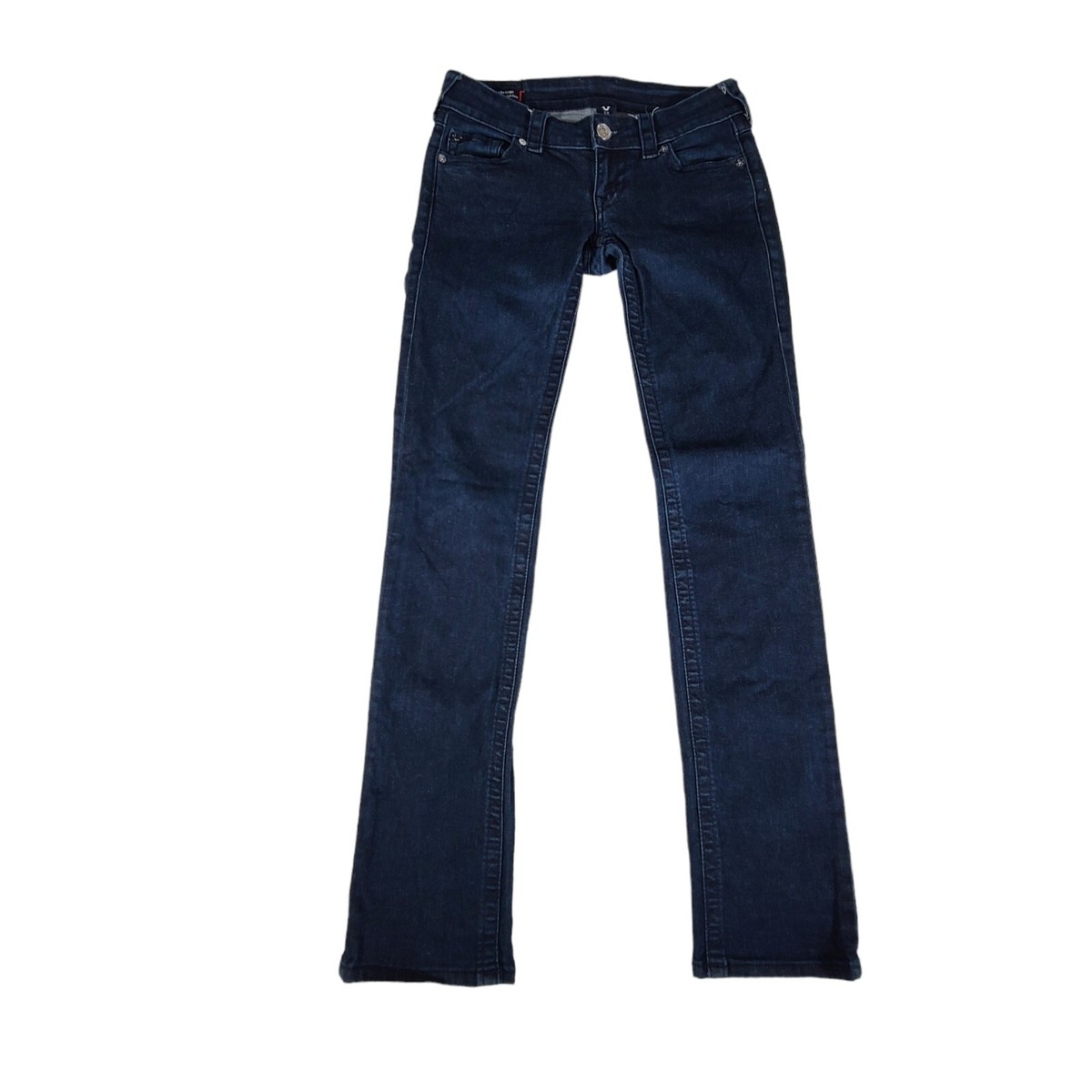 True Religion Jeans Billie Billy Women 26 Blue Dark Wash Straight - Main Image