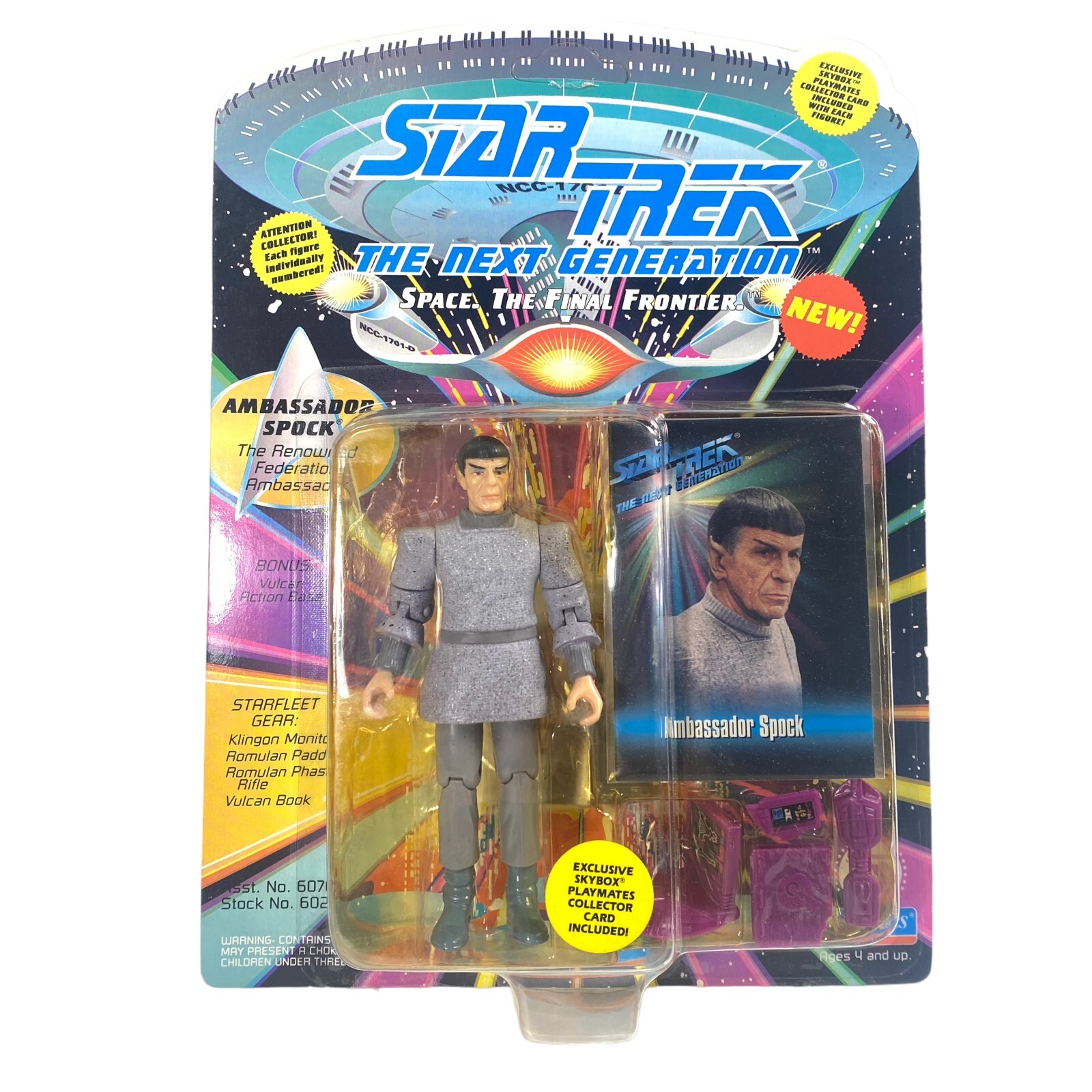 Playmates 1993 Star Trek TNG Action Figure AMBASSADOR SPOCK #6027 ~ NEW ...