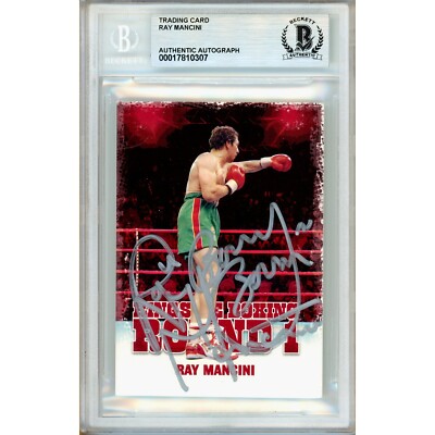 Ray Boom Boom Mancini Signed 2010 Ringside Round 1 #41 BAS Slabbed Boxing Auto