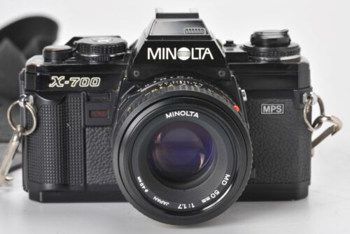 Minolta X-700 35mm SLR Film Camera w 50mm 1.7 Lens Manual Case Extras Japan - Picture 2 of 17