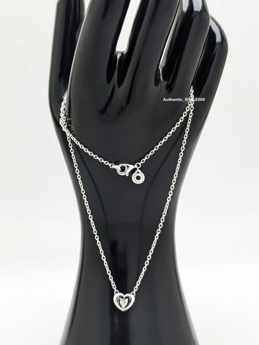 Floating heart necklace pandora sale