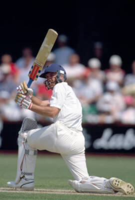 Chris Tavare batting for Somerset against Worcestershire duri- Old Cricket Photo