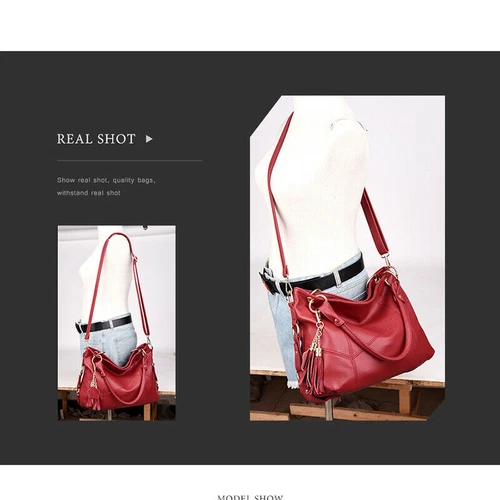 Women Genuine Leather Shoulder Bags Handbag Vintage Ladies Messenger Crossbody - Picture 10 of 26