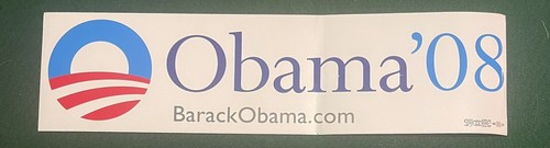 OBAMA 2008 NEW ORIGINAL POLITICAL CAMPAIGN STICKER Democrat 11.5 - Picture 4 of 4