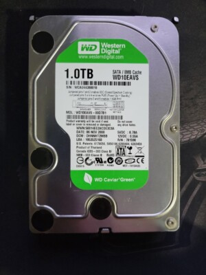 Western Digital Caviar Green 1TB HDD, Internal, 7200RPM, 3.5'' (WD10EAVS)