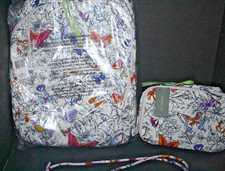 Vera Bradley Large  Bancroft Backpack Lanyard Flat Lunch Wing + Bloom Nwt Exact