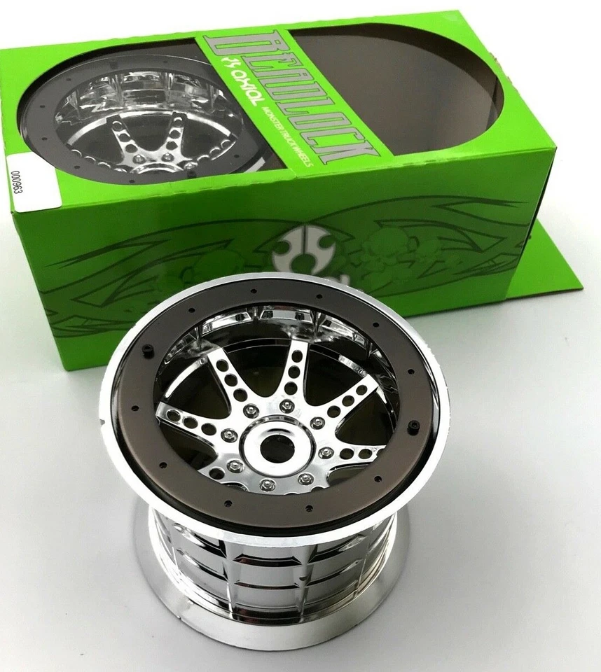 2 Felgen, AX8043, 8 Spoke Beadlock Wheel Chrom - 1:8 AXIAL - Bild 2 von 4