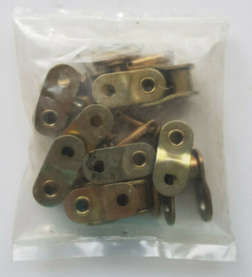 10 Stück Simplex-Kettenglied 12 B-1  1-fach gekröpft 3/4'' x 7/16'' gelb-verzinkt