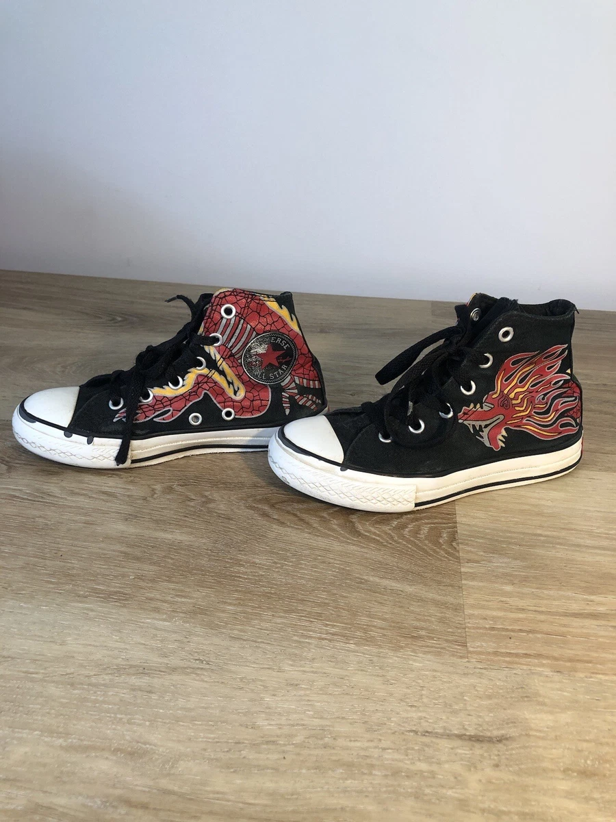 Converse Dragon Chinese New Year Black Hi Top Shoes 13 Cool Rare | eBay