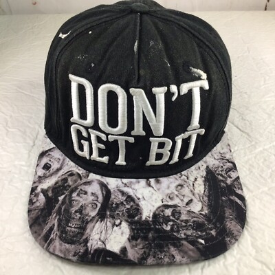 Walking Dead Don't Get Bit Snapback Hat AMC Horror Halloween Hat