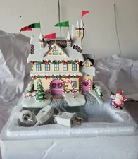 Hawthorne Village Santa & Mrs. Claus's Castle Rudolph's 2003 COA ORIG Box   D1