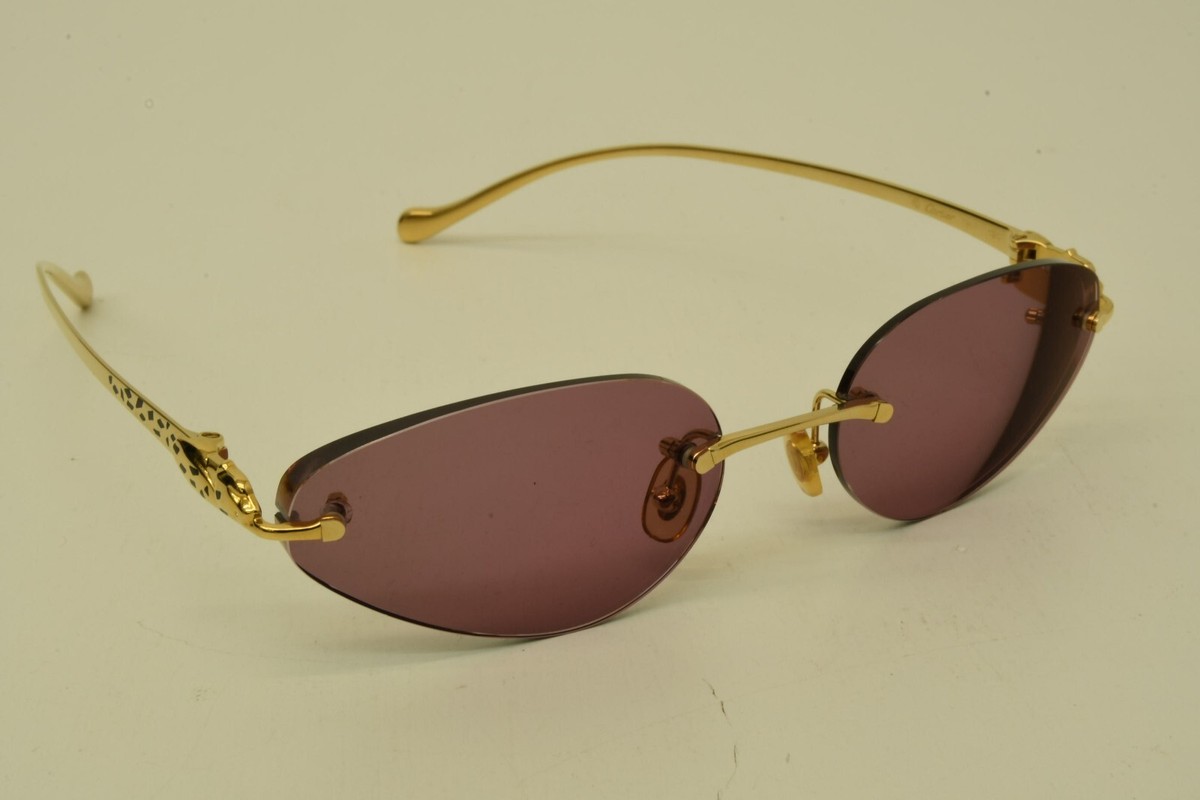 Authentic Cartier Spotted Panther Sunglasses 18 130 Oval