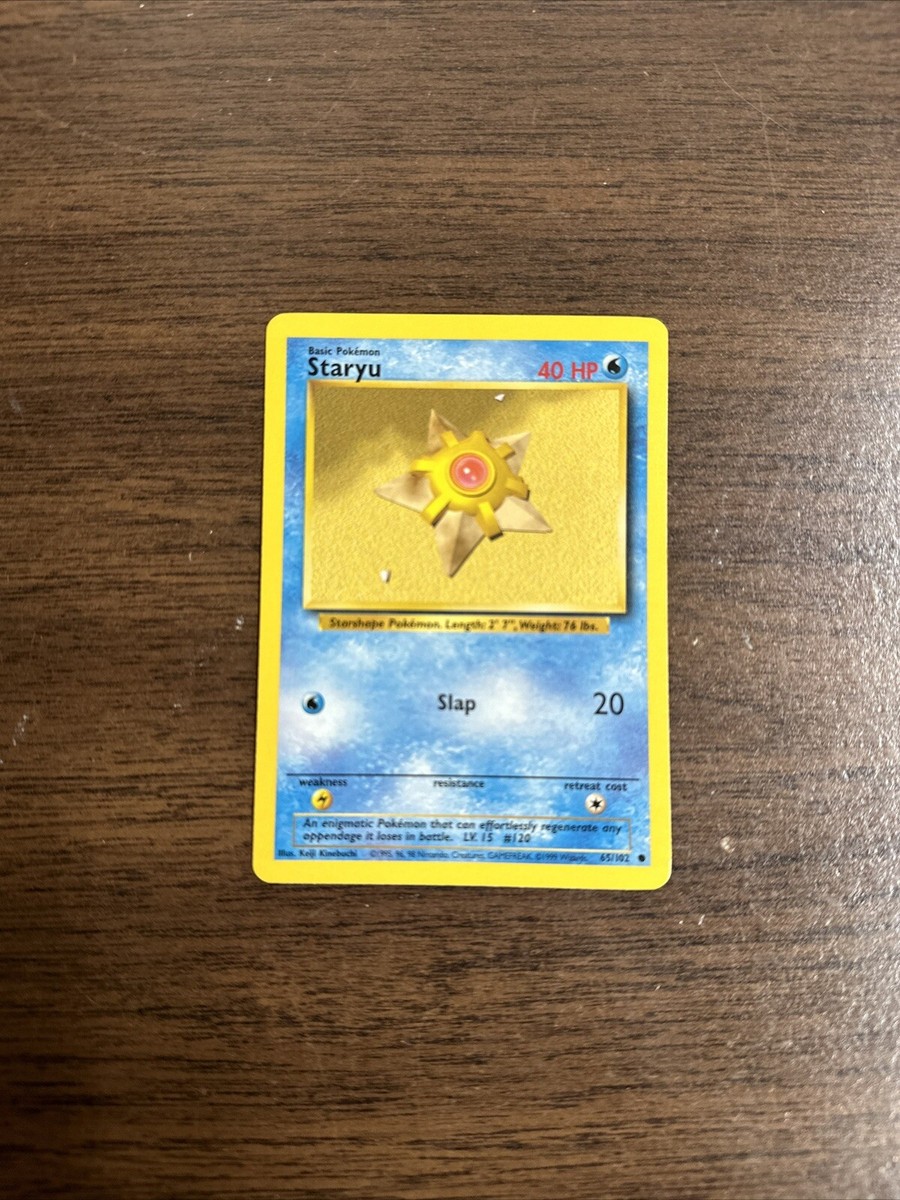 Staryu Pokemon Card 1999 Base Set #65 Pack Fresh Un played | eBay