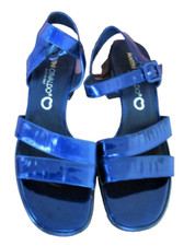 NUOVA SCARPA MARTINI OSVALDO DONNA CINTURINO VERNICE BLU EURO 38 ITALIA