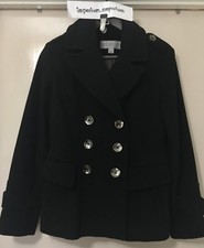 Women's Marc New York Andrew Marc Double Breasted Jacket Coat Black Size 4