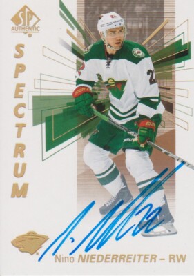 2016-17 SP Authentic Spectrum Autographs Nino Niederreiter - Minnesota Wild