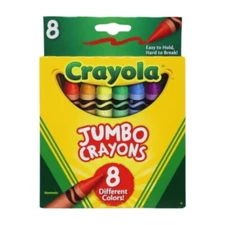 Crayola Jumbo Crayons, 8 Count Box, Classic Colors - Easy to Hold for Toddlers