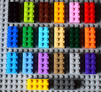 Lego Steine 2x4 x 25 Stück - Part.Nr. 3001 - gebraucht - Farbe wählbar