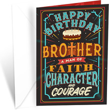 Greetings Religious Birthday Card for , Made in America, Eco-Friendly, Thick Car