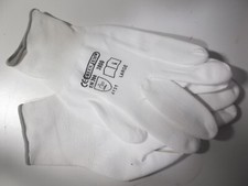 GREEN JEM HIGH DEXTERITY POLYURETHANE COATED WHITE LARGE NYLON ASSEMBLY GLOVE PR