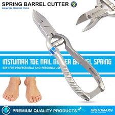 Toe Nail Clipper Cutter Nipper Stainless Steel Heavy Duty Barrel Spring 4.5" X1