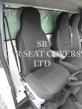 TO FIT A FIAT SCUDO VAN, 2006, SEAT COVERS, EBONY BLACK SINGLE & DOUBLE