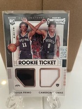 2021-22 CONTENDERS ROOKIE TICKET DUAL SWATCH JOSHUA PRIMO/CAMERON THOMAS + 1 RR