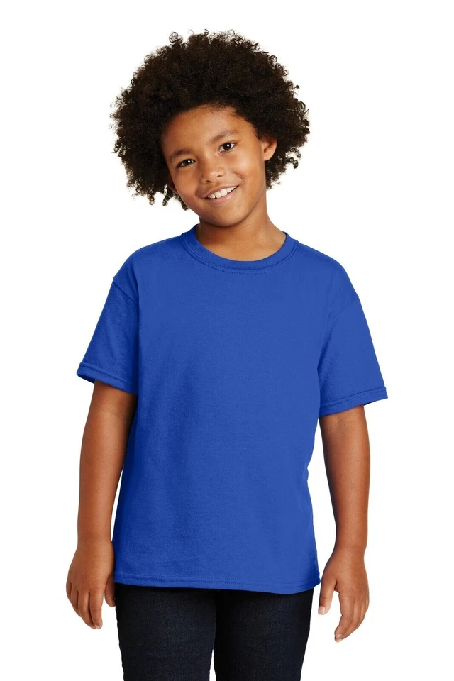 Gildan Kids Youth Short Sleeves Cotton T-Shirt - Size XS-L Kids T-Shirt - Image 3 of 4