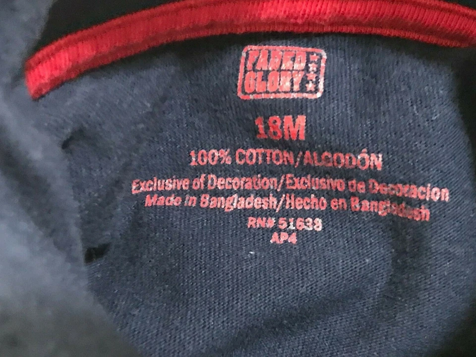 Boys 18M  FADED GLORY 2 Tone **Basketball ** Long Sleeve Shirt Super Sharp! 18M - Image 3 of 4