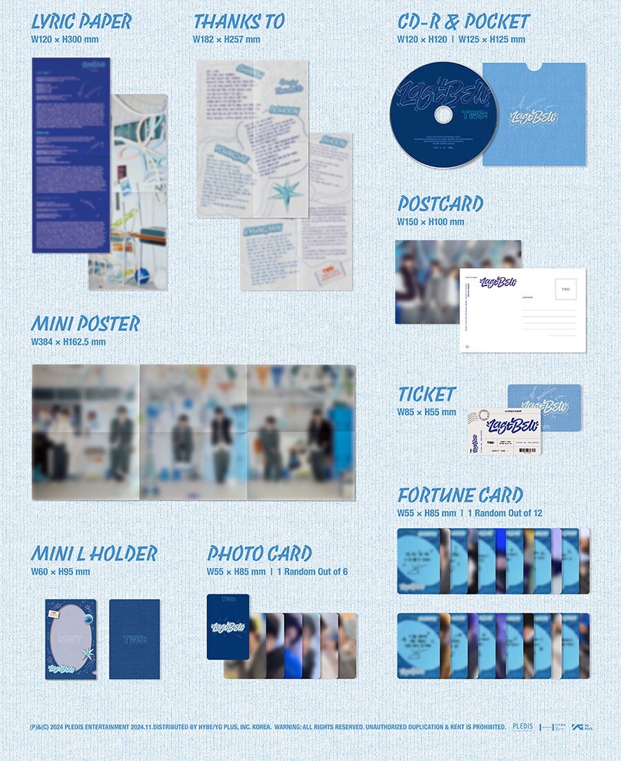 TWS [LAST BELL] 1st Single Album CD+Photo Book+Binder+3 Card+