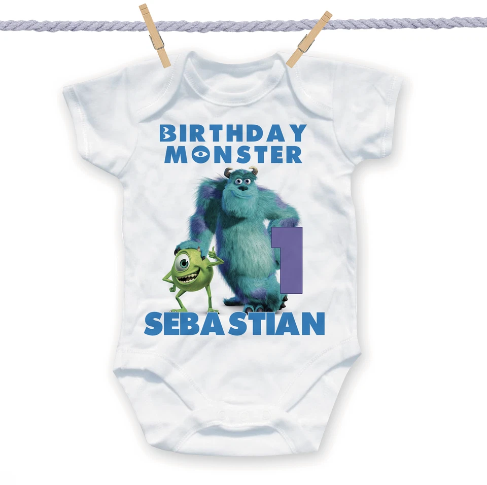 Camiseta de cumpleaños Monsters Inc para la familia - Personalizada con nombre y edad Foto 2 de 4
