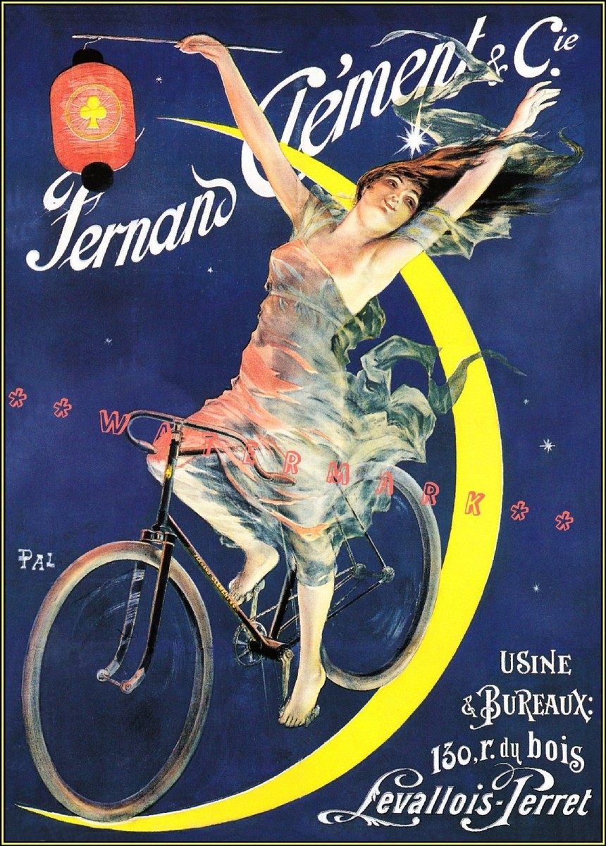 Affiche Cycles Fernand Clément & Cie' Is A Vintage Advertisement Showcasing J0acca