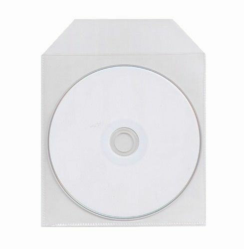 1000 THIN CD DVD CPP Clear Plastic Sleeve Bag with Flap 60 Microns  - Picture 1 of 1